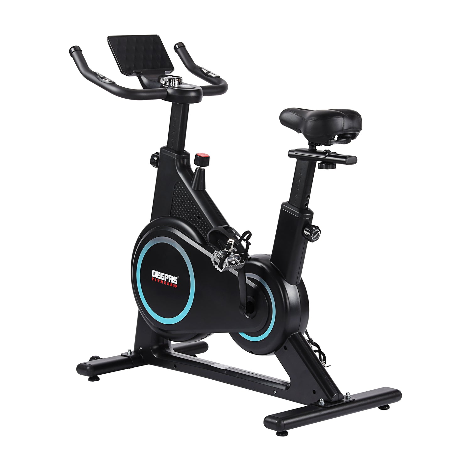 Geepas Spin Bike- GFT90006/ Low Noise, with Built-In Bluetooth and Digital Display/ Adjustable Resistance, Customizable, Heart Rate Sensor