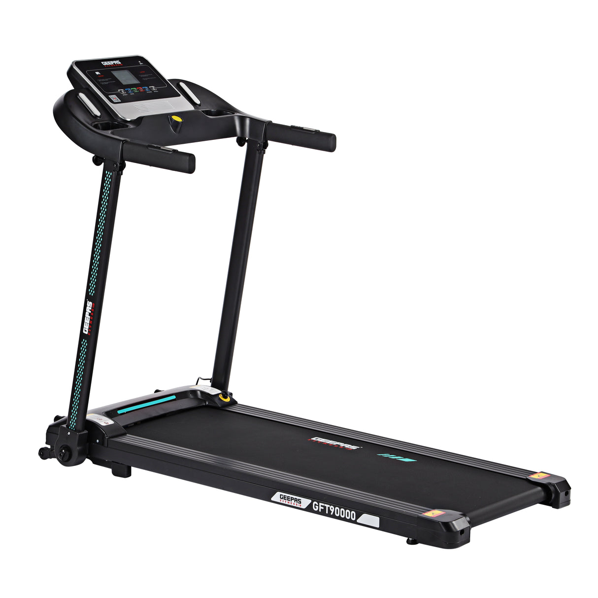 Geepas Foldable Treadmill- GFT90000/ with 12 Modes, App Sync Function, LCD Display,  Perfect for Home Workouts, Gym Training, Weight Loss/ Black,