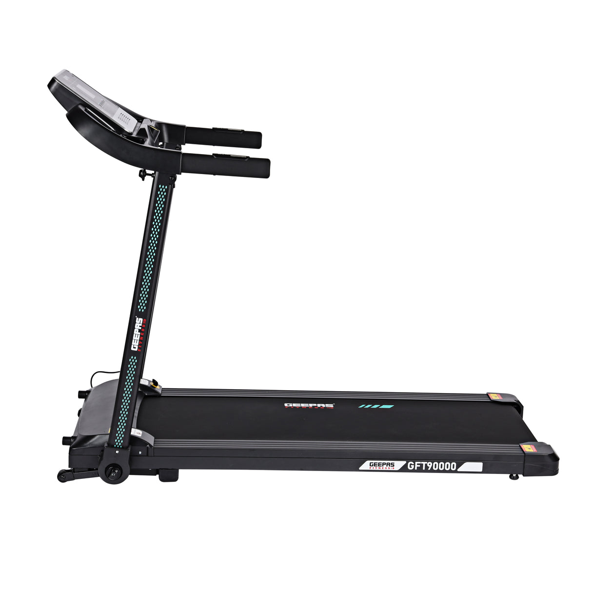 Geepas Foldable Treadmill- GFT90000/ with 12 Modes, App Sync Function, LCD Display,  Perfect for Home Workouts, Gym Training, Weight Loss/ Black,