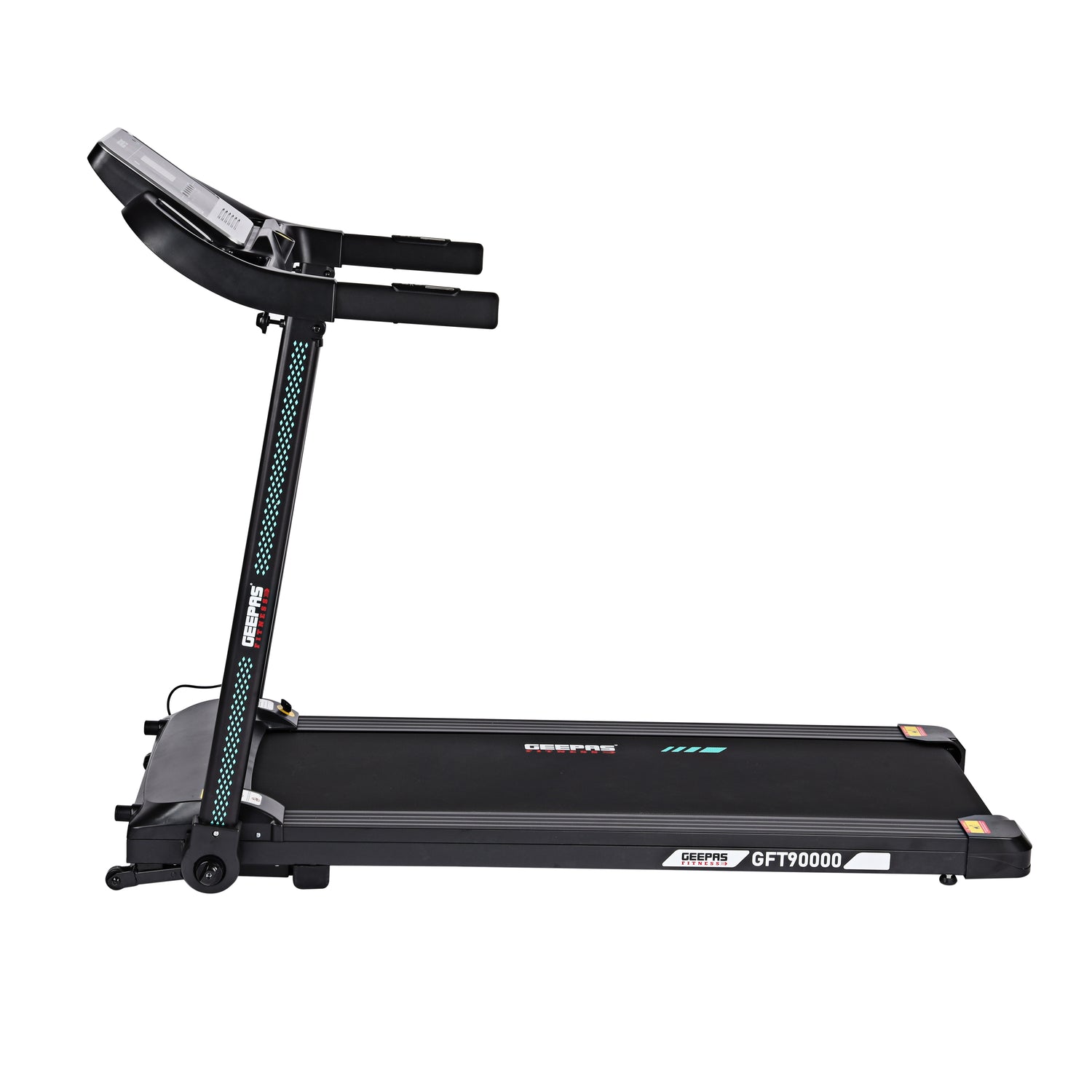 Geepas Foldable Treadmill- GFT90000/ with 12 Modes, App Sync Function, LCD Display,  Perfect for Home Workouts, Gym Training, Weight Loss/ Black,