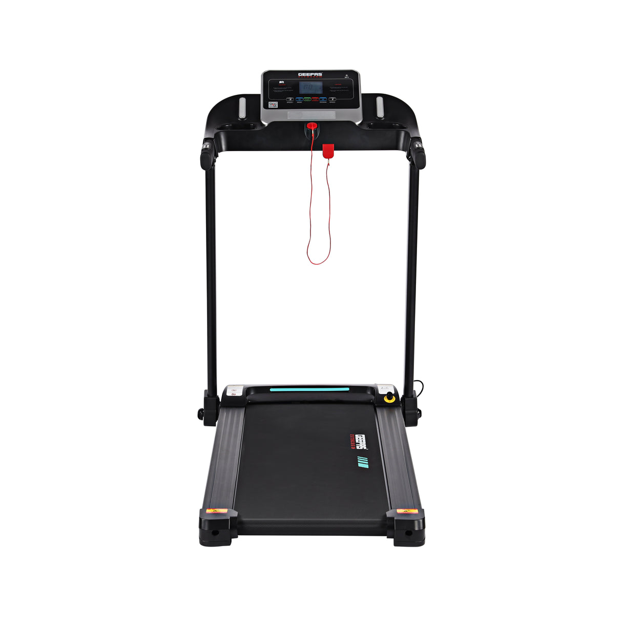Geepas Foldable Treadmill- GFT90000/ with 12 Modes, App Sync Function, LCD Display,  Perfect for Home Workouts, Gym Training, Weight Loss/ Black,