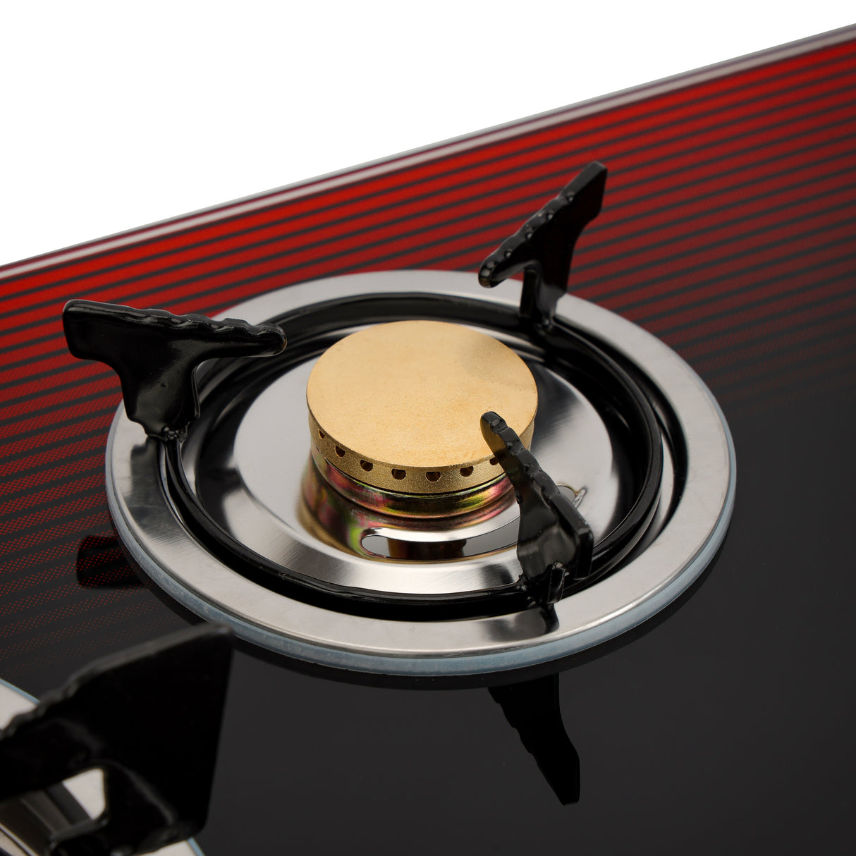 Geepas 3 Burner Gas Cooker GGC31012 |Stainless Steel Frame & Tray, Tempered Glass Top, Iron Burners 100+40+100mm, Auto Piezo Ignition, Low Gas Consumption, 2Year Warranty