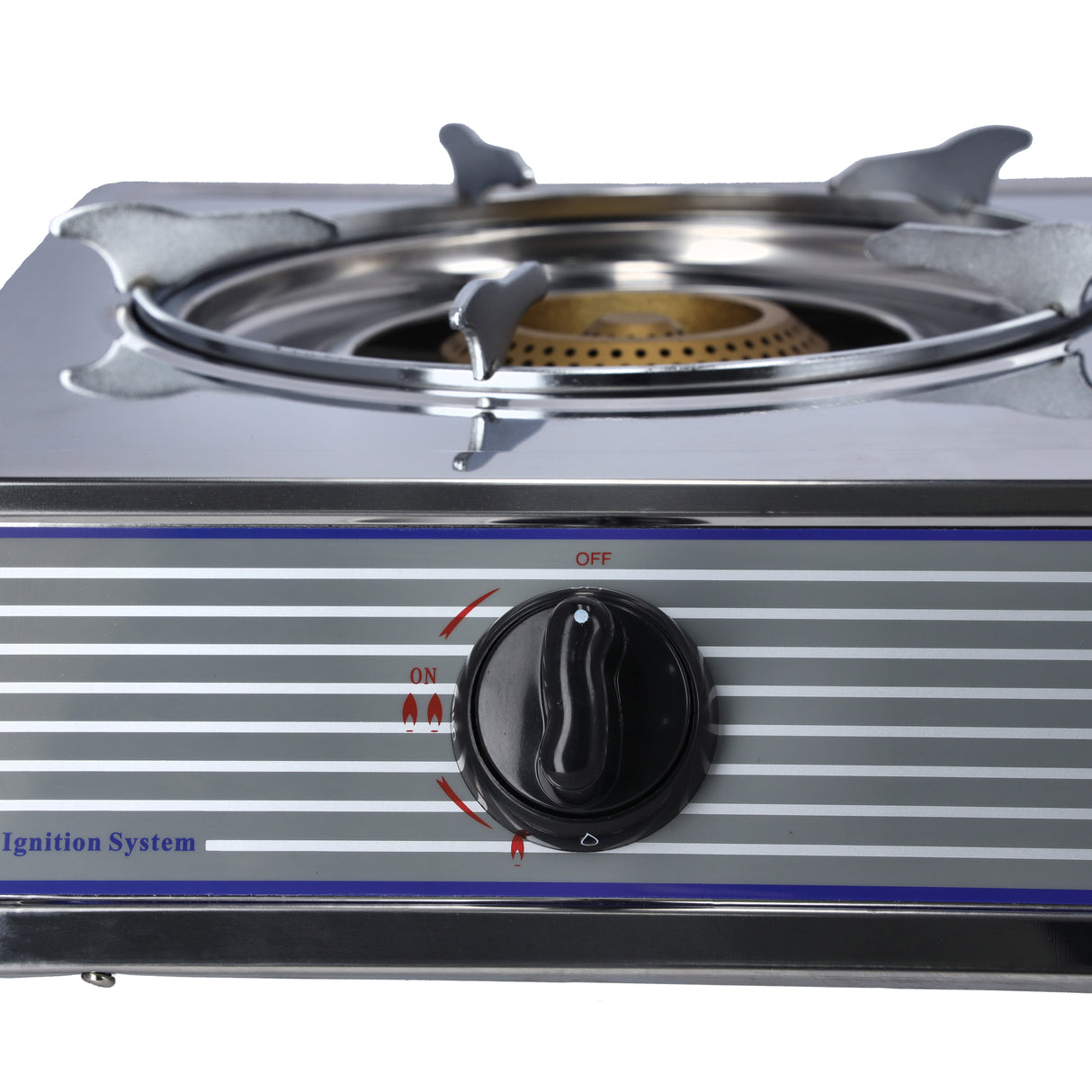 Geepas Stainless Steel Gas Cooker GGC31033 | 2 Burner Gas Stove | Heavy-Duty Cast Iron Burners| Automatic Ignition System| Durable Stainless Steel Body|2 Years Warranty