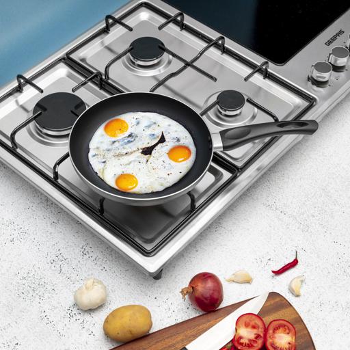 Geepas GGC31036 Built-In Gas & Electric Hot Plate Hob | Stainless Steel Body | 4  Burners + Durable Ceramic Plate| Auto Ignition| Strong Pan Support|  2 Years Warranty