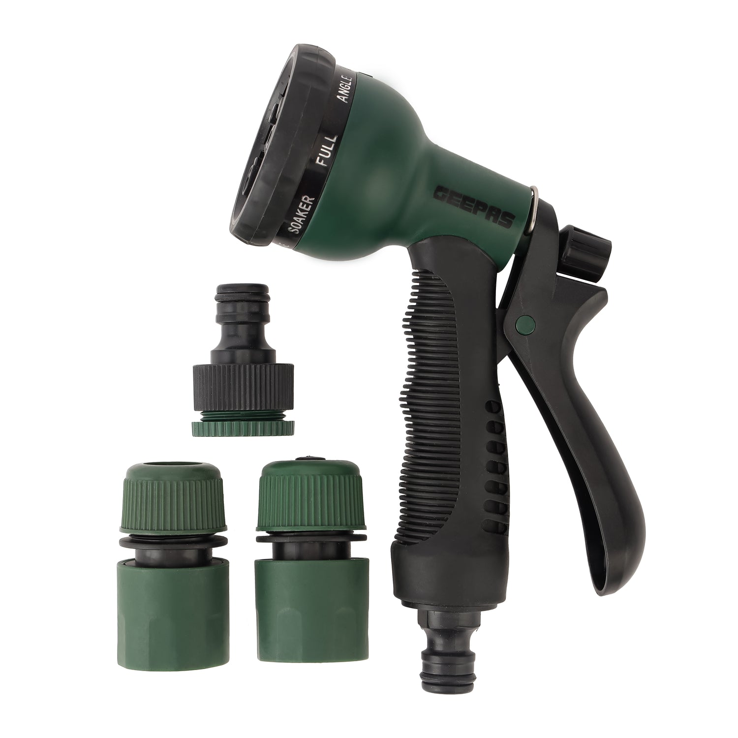 Geepas 8 Pattern Spray Set- GGP61172| Spray Nozzle with 8 Different and Adjustable Spray Pattern, Premium-Quality Construction| Light-Weight| Black, 2 Years Warranty