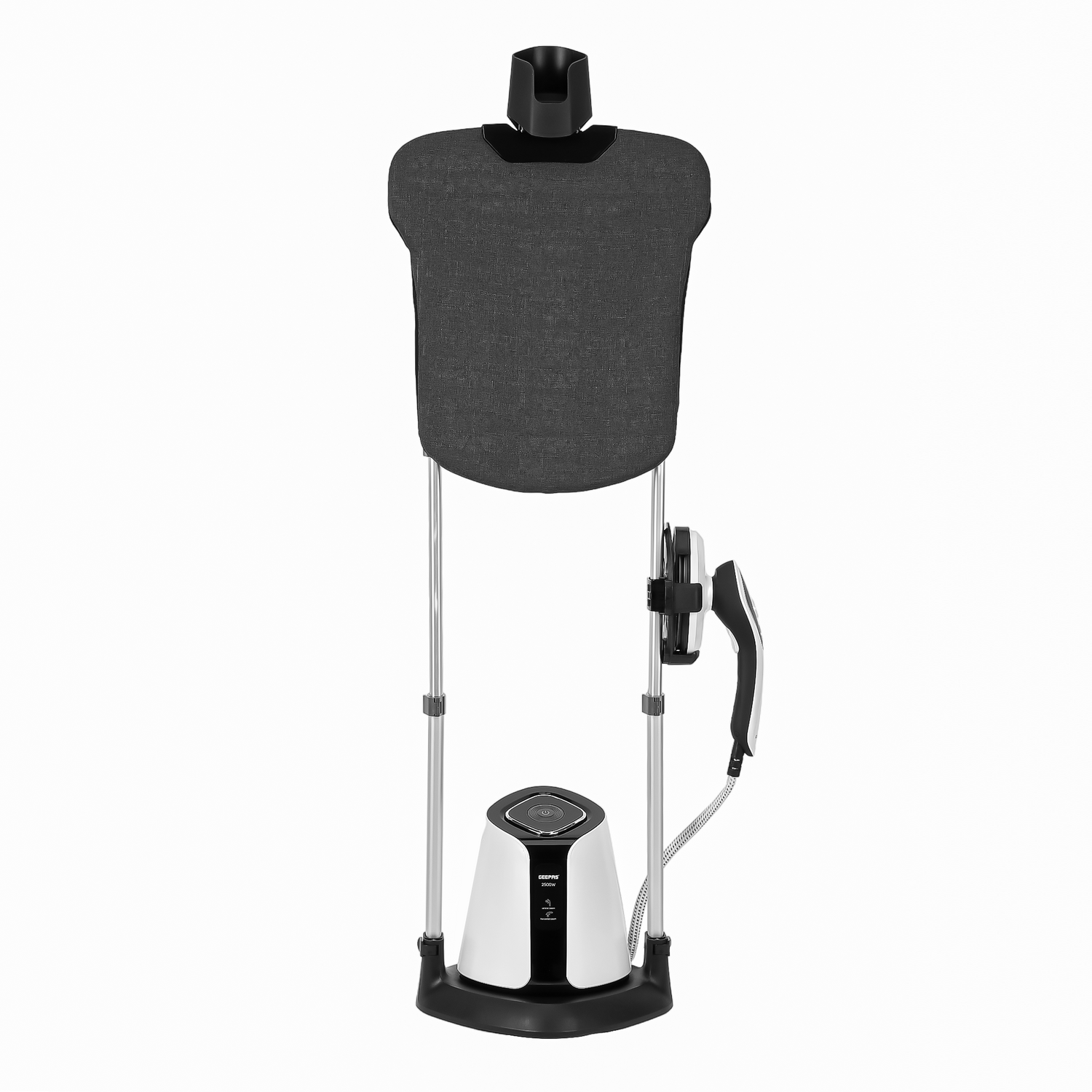 Geepas Digital Multifunction Garment Steamer | 2500W Power  with 7 Level Temperature Control | Fast Heat-Up | Continuous Steam & Wrinkle Removal | 2 Years Warranty