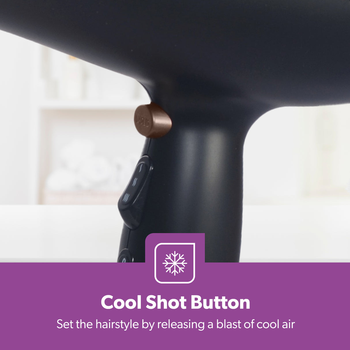 Geepas GH8643 2200W Powerful Hair Dryer - 2-Speed & 3 Temperature Settings | Cool Shot Function For Frizz Free Shine  Detachable Cap- 2 Years Warranty