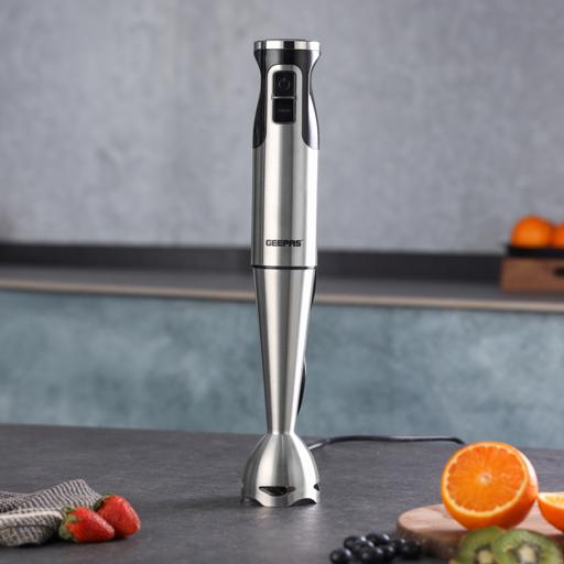 Geepas Stainless Steel Hand Mixer GHB5468 | 800W Powerful Motor| 2 Speed Control with Turbo Function| Stainless Steel Beaters & Dough Hooks| Compact | 2 Years Warranty