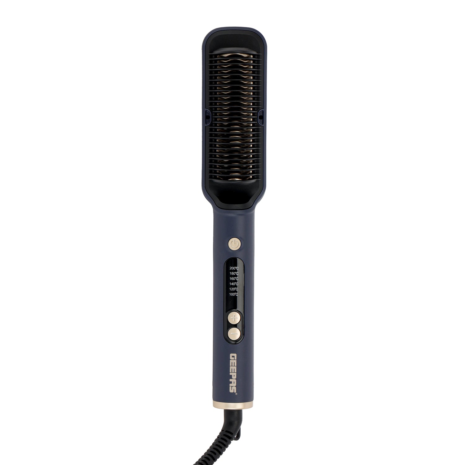 Geepas GHBS86088 Hair Straightening Brush | Smooth Comb Design for Hair & Beard | 100–200°C Temp, LED Display, 360° Swivel Cord | Salon & Home Use | 2 Years Warranty