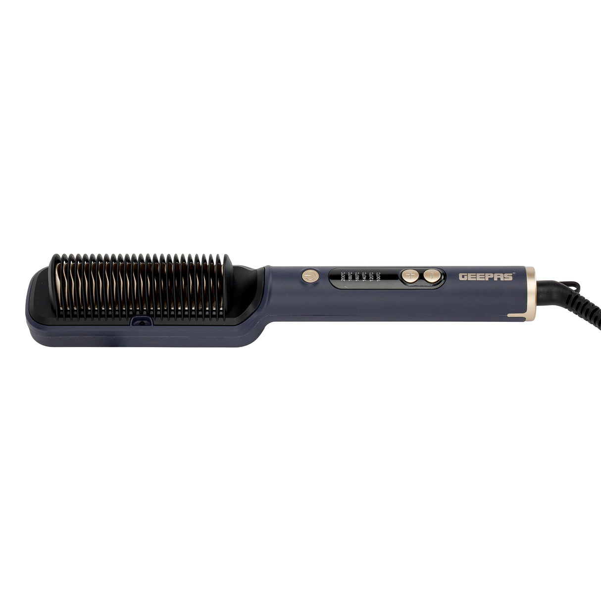 Geepas GHBS86088 Hair Straightening Brush | Smooth Comb Design for Hair & Beard | 100–200°C Temp, LED Display, 360° Swivel Cord | Salon & Home Use | 2 Years Warranty