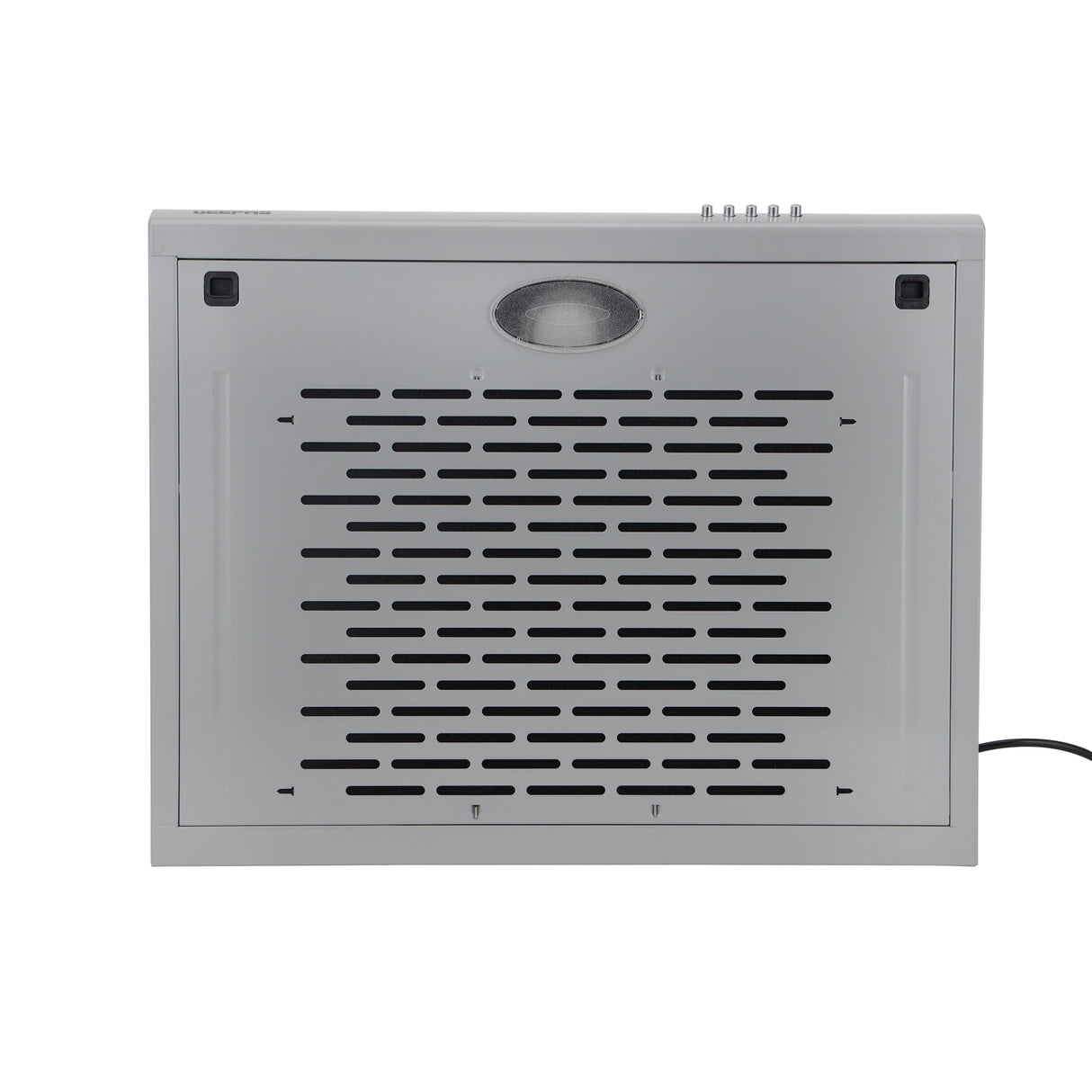 Geepas Slim Hood GHD624GCS | Slim Design Kitchen Hood with 80W Motor| 3 Speed Push Button Control| 200 m³/h Suction Power| LED Light| Charcoal Filter| 1 Year Warranty