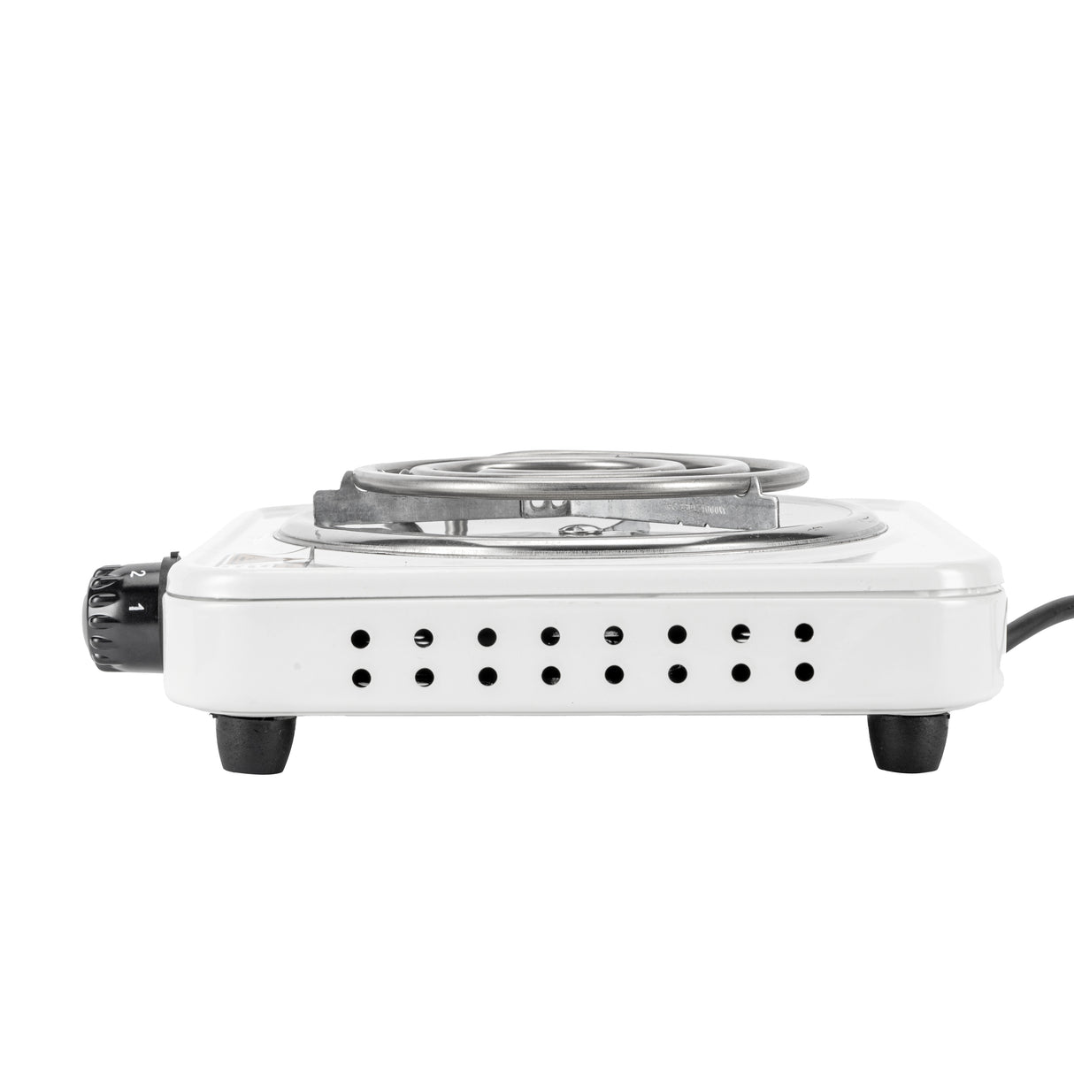 Geepas Electric Hotplate- GHP7577| Single Solid Hotplate of 140 MM, Equipped with Adjustable Thermostat| Ideal for Boiling, Sauting, Frying Etc | White, 2 Years Warranty