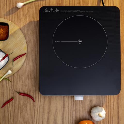 Geepas Infrared Cooker GIC33014 | 2000W Portable Electric Cooker|10 Power Levels| Knob & Touch Control| LED Display| 99-Min Timer| Durable Crystal Plate| 2 Year Warranty