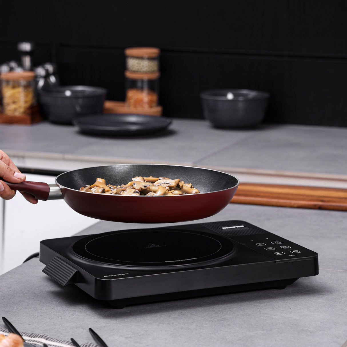 Geepas Digital Infrared Cooker GIC6101 | 2000W High Power  Electric Cooker| Touch Control | Digital Display| Large Heating Plate| Multi Functions | 2 Year Warranty