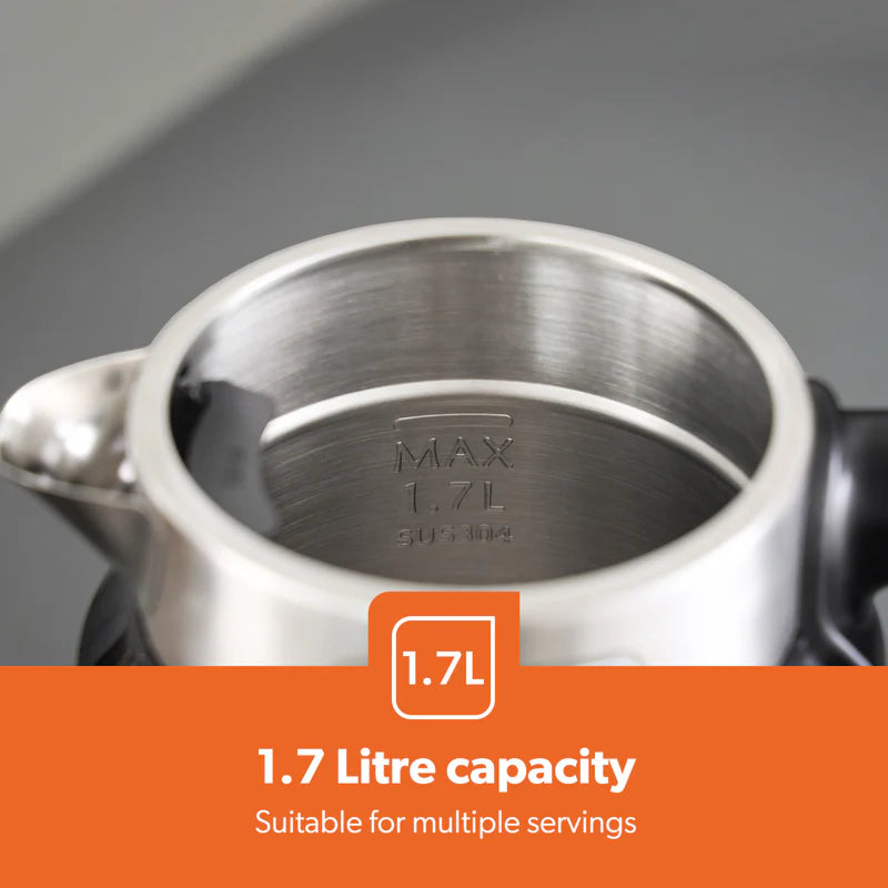 Geepas Smart Stainless Steel Kettle 1.7L GK38034 | WiFi & Voice App Control| Smart Temperature Settings| Fast Boiling| Auto Shut-Off | Durable Design | 2 Years Warranty