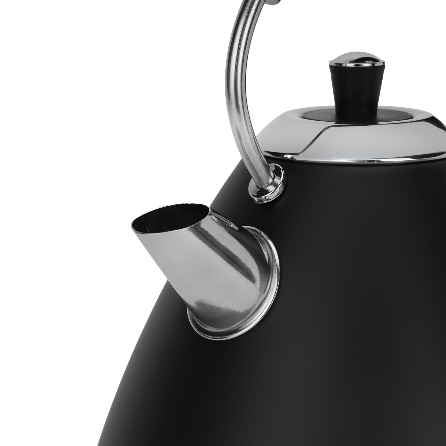 Geepas GK38073UK-BK Stainless Steel Cordless Kettle | Powerful 3000W Heating | 1.7L Large Capacity | Boil Dry Protection | Auto Shut-Off | 360° Rotating Base Design