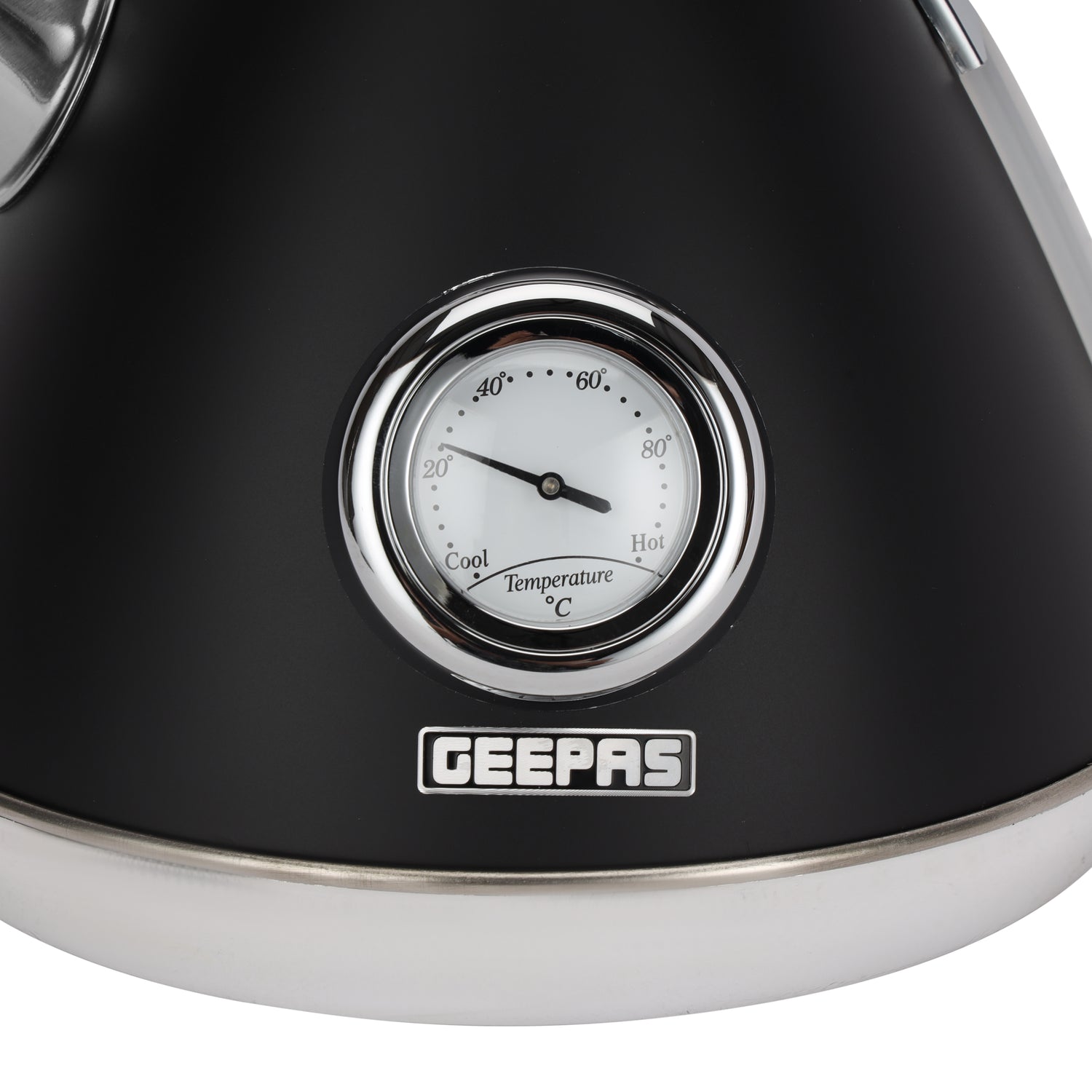 Geepas GK38073UK-BK Stainless Steel Cordless Kettle | Powerful 3000W Heating | 1.7L Large Capacity | Boil Dry Protection | Auto Shut-Off | 360° Rotating Base Design
