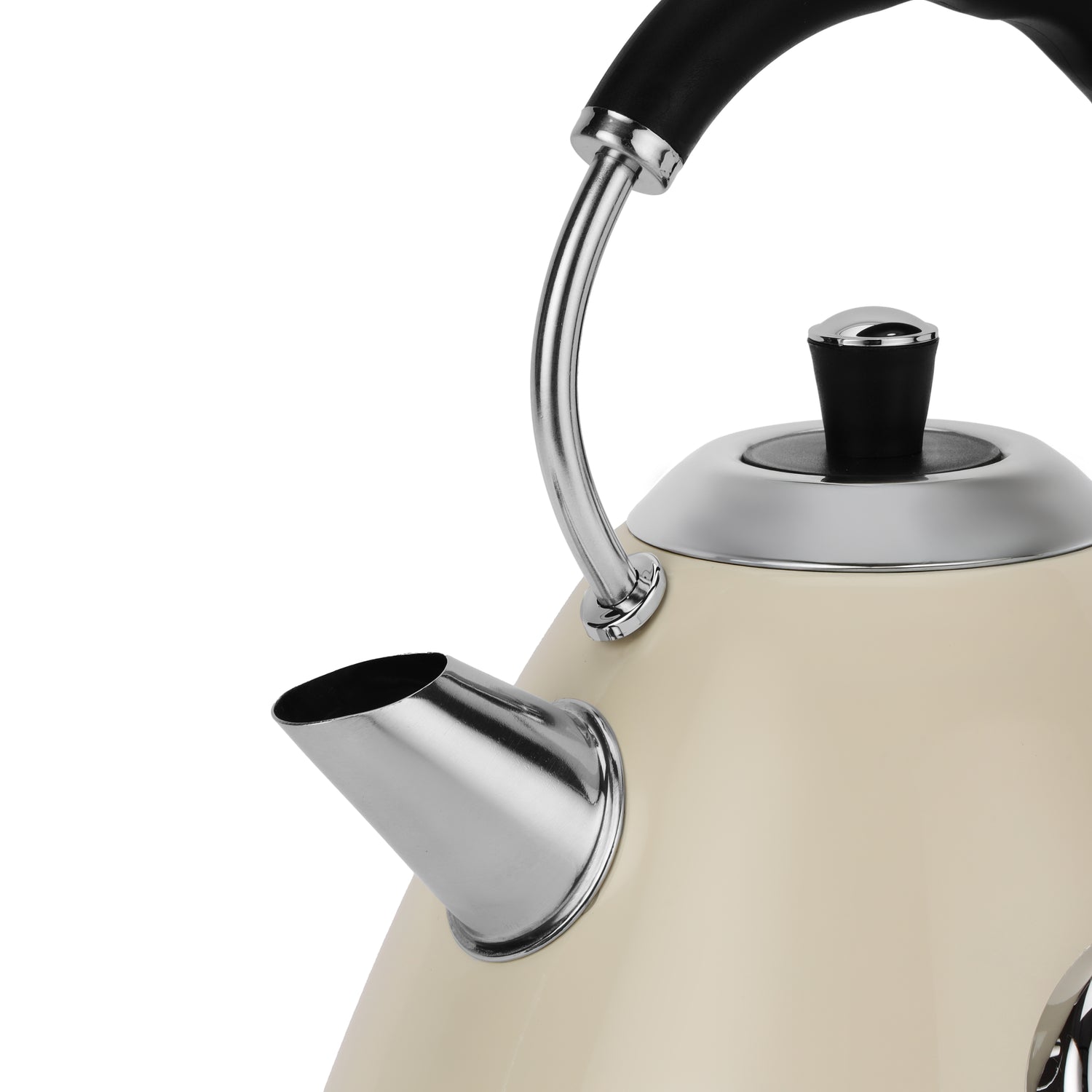 Geepas GK38073UK-CR Stainless Steel Cordless Kettle, 3000W Fast Boil Electric Jug, 1.7L Capacity, Strix Controller, Auto Shut-Off, Boil Dry Protection, 360° Base