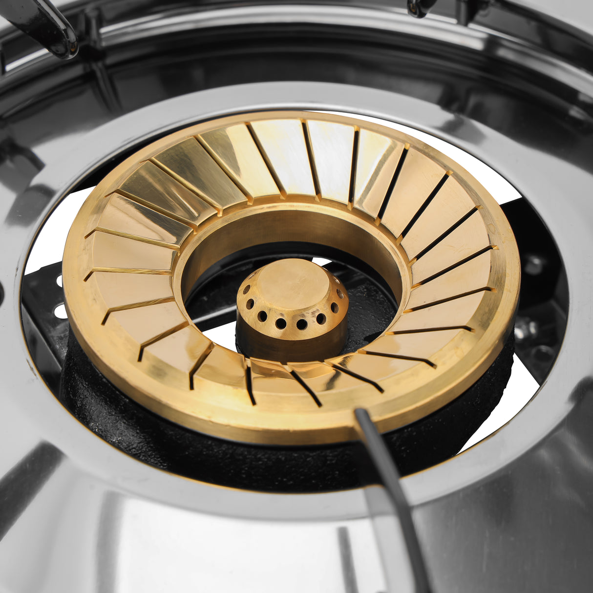 Geepas GK4280 Gas Cooker | 2 Burner Brass Stove with Tempered Glass Panel | Auto Ignition | Stainless Steel Body | 60% Gas Saving | Stylish Design | 2 Years Warranty