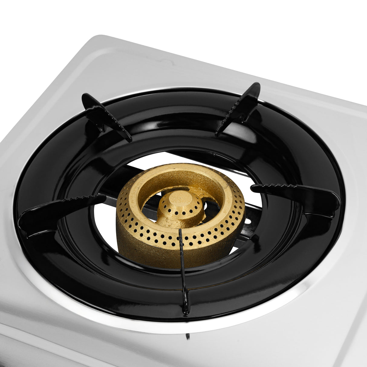 Geepas Stainless Steel Gas Cooker- GK5605/Double Cast Iron Burner Stovetop| Low Gas Consumption|Efficient Heating|Auto Ignition System| LPG Stove|Silver| 2 Years Warranty