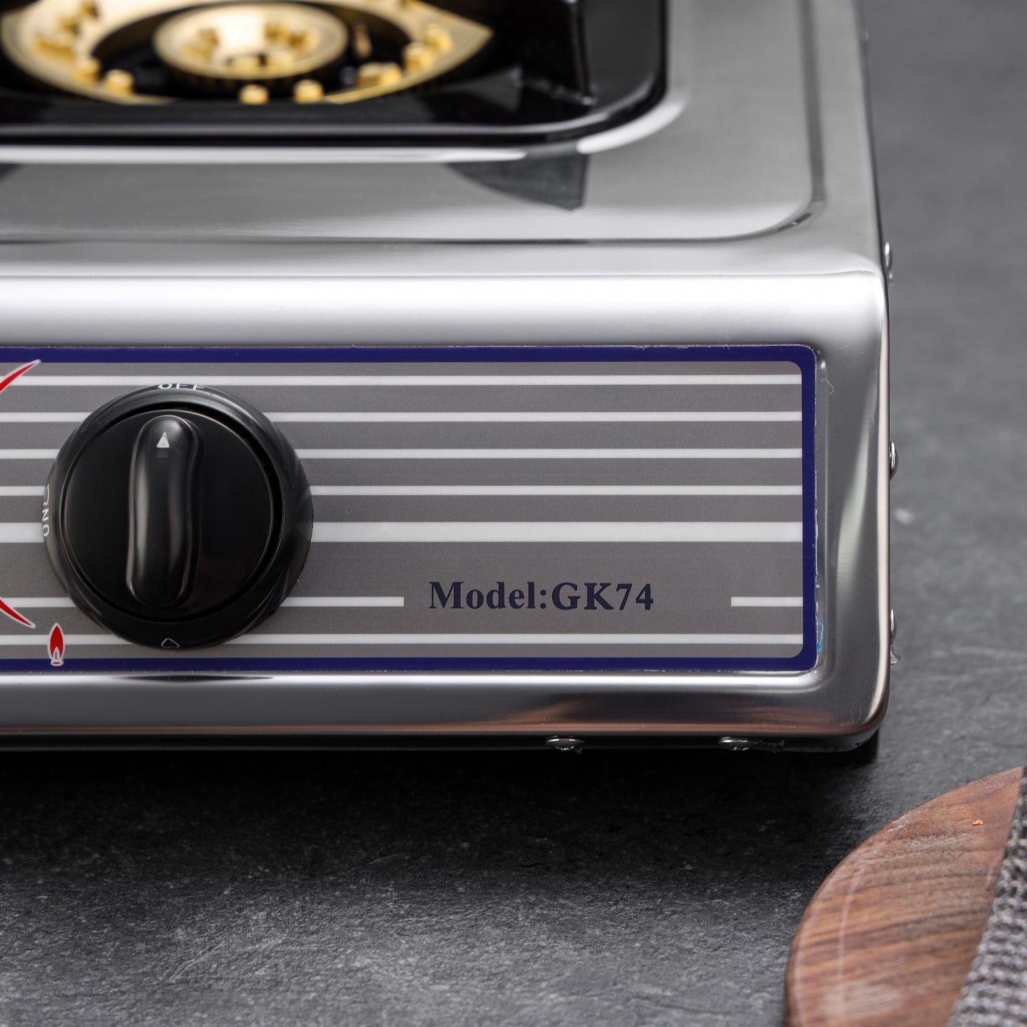 Geepas GK74 Stainless Steel Gas Cooker | 2 Burner Stove | Durable Brass Burners| Auto Ignition System| High Efficiency Flame| Easy to Clean Design | 2 Years Warranty