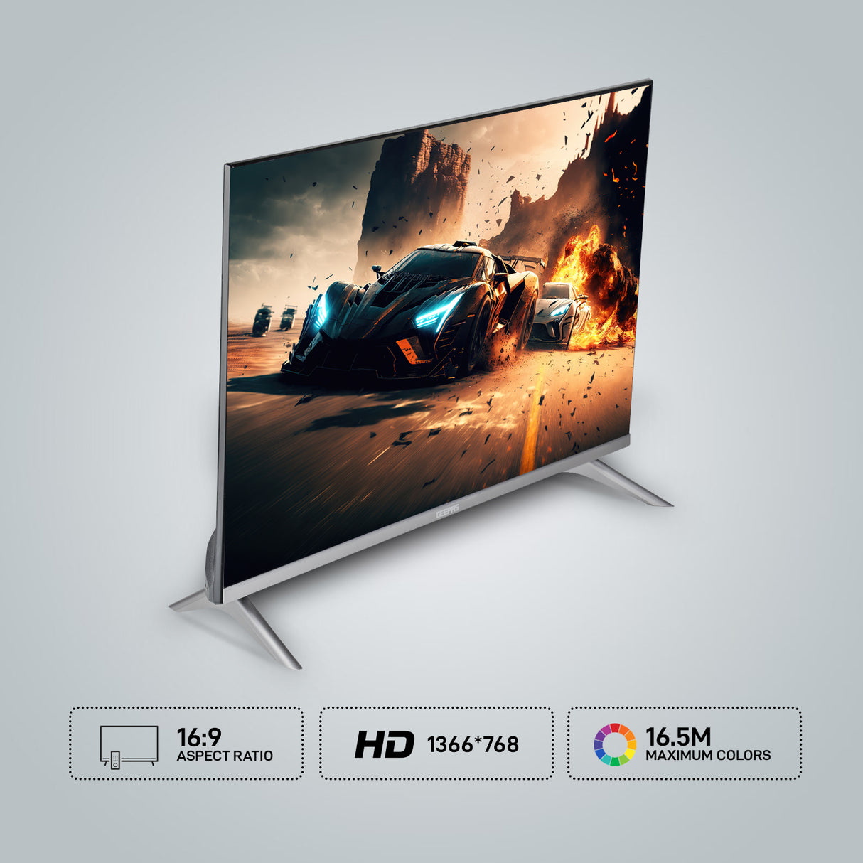 Geepas 32" HD LED TV – GLED3201EHD | HDMI | USB | Slim Design