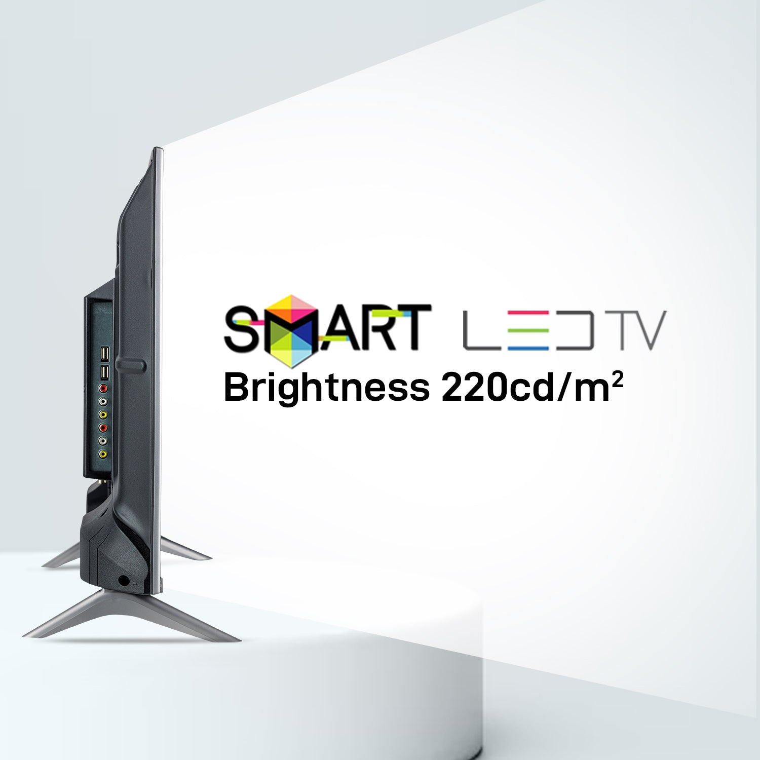 Geepas 32" Smart LED TV- GLED3202SEHD/ with Remote Control, HDMI and USB Ports/ HQ Sound, AV Mode/ Android 14.0, Frameless Design