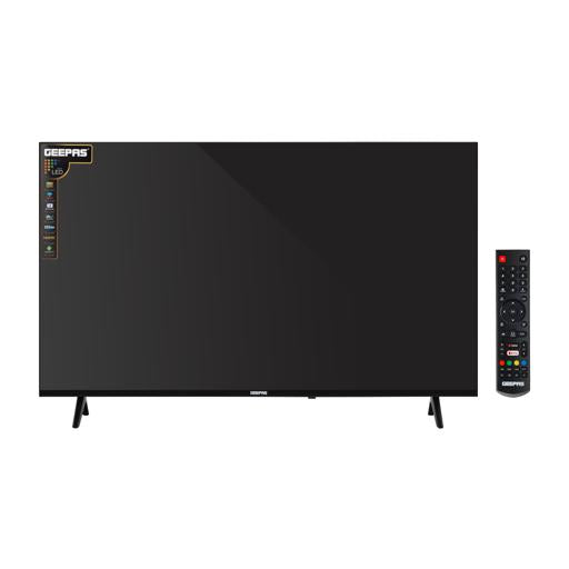 Geepas 43" Full HD LED TV GLED4323TSFHD|Android OS| Frameless Design| Immersive Sound| Smart Features| Screen Sharing| Voice Control| HDMI & USB Ports| Pre-Installed Apps