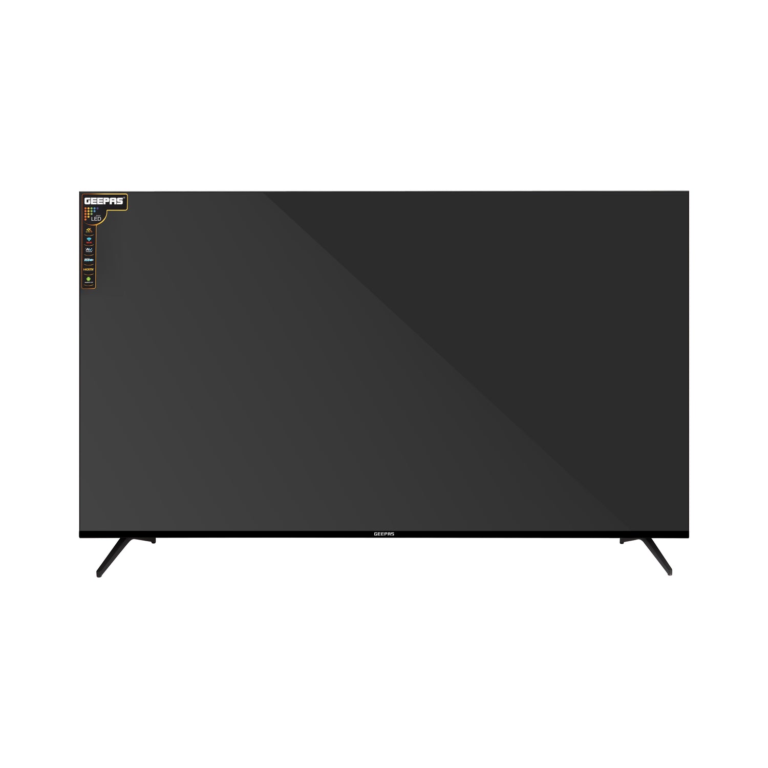 Geepas 90" Ultra HD QLED TV- GLED9017CQLED/ with Remote Control, HDMI and USB Ports/ HQ Sound, AV Mode/ Android 14.0, Frameless Design/ Pre-installed Apps like Netflix, YouTube
