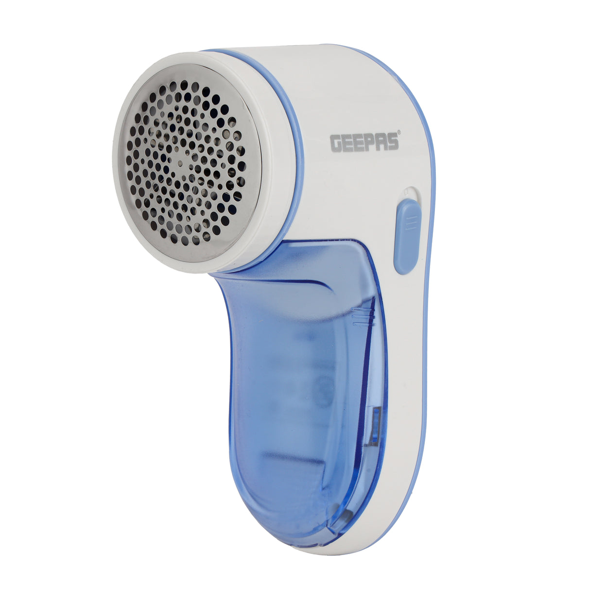 Geepas Lint Remover- GLR63069UK-BL/ Stainless Steel Mesh and Blade/ Large Capacity Detachable Dust Box/ Child Protection Feature/ White and Blue, 2 Years Warranty
