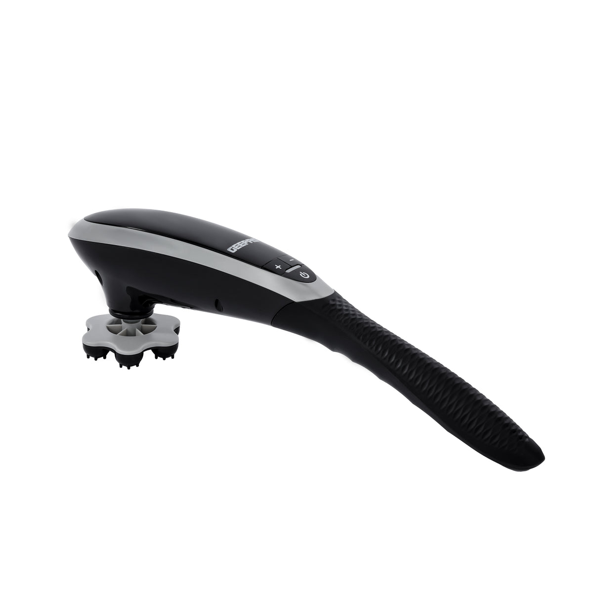 Geepas Cordless Handheld Massager- GM86097UK/ 3 Modes, 3 Level Vibration, 15 Minutes Timer, Anti Slip Handle, Rechargeable Battery/ Ideal for Back, Neck, Shoulders, Arms, Legs/ Black, 2 Years Warranty