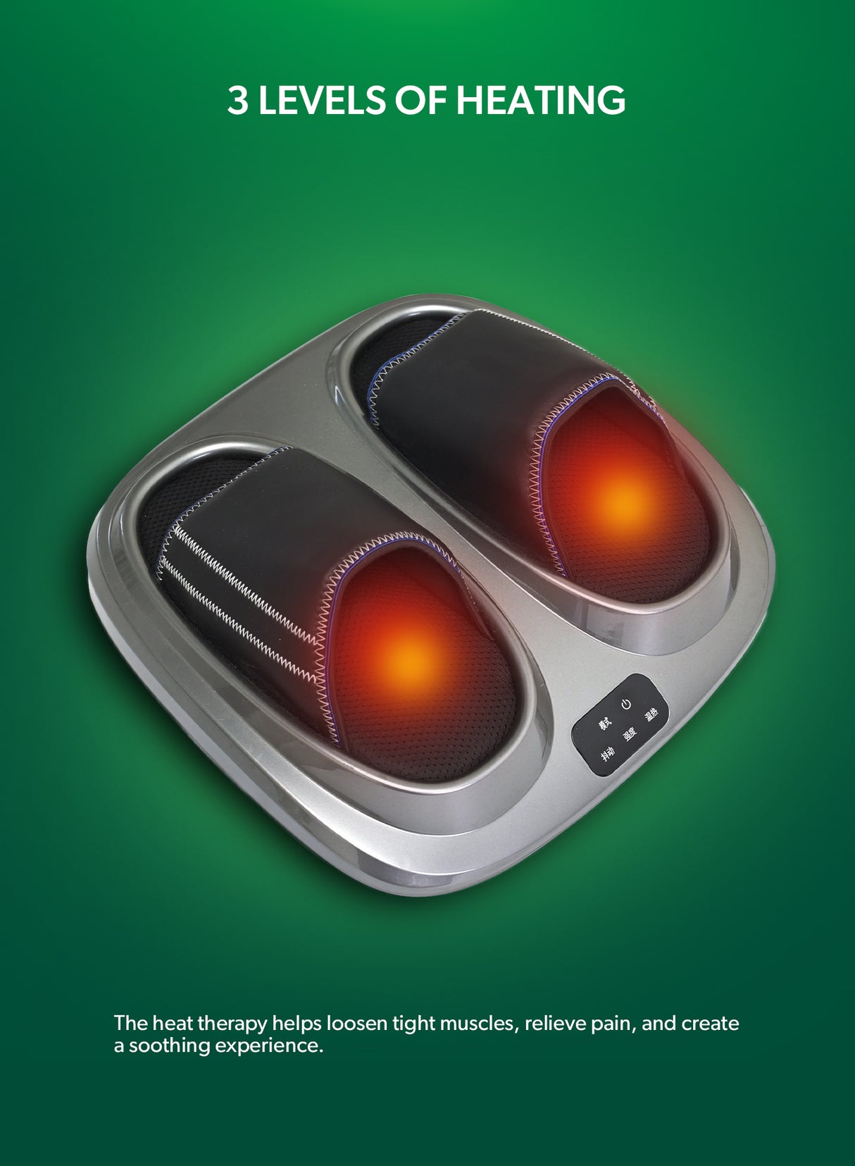 Geepas 4-in-1 Foot Massager- GM86098UK/ 3 Modes, 3 Speed Function, 15 Minutes Timer, 3 Kneading Speeds, Tapping and Massage, Foot Size/ Relieves Pain, Fatigue, Improves Blood Circulation, Perfect for Home/ Black, 2 Years Warranty
