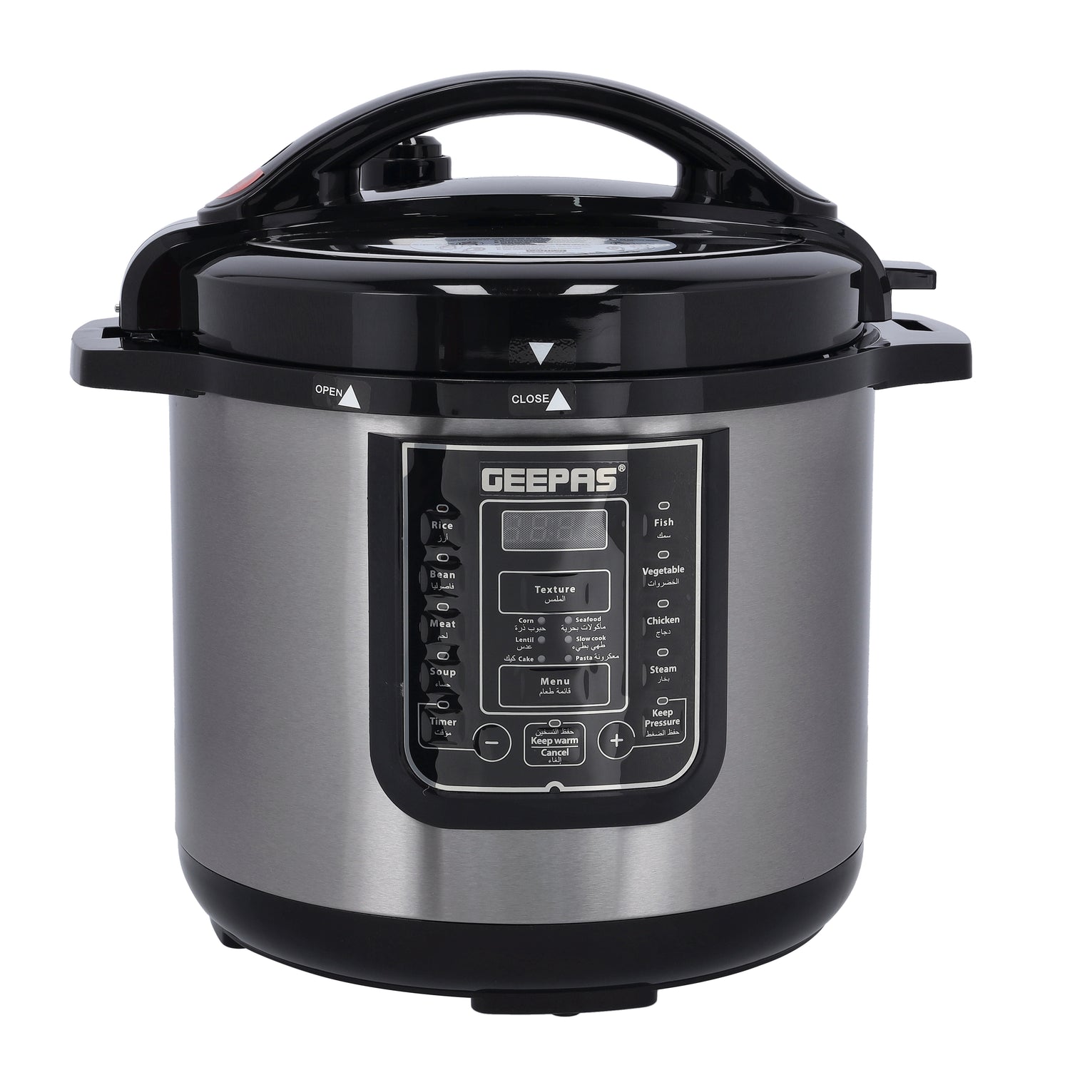 Geepas Digital Multi Cooker GMC35030 | 12L Capacity |  1600W Power | 14 Intelligent Cooking Programs| LED Display| 24-Hour Preset Function | Multi-Safety Devices