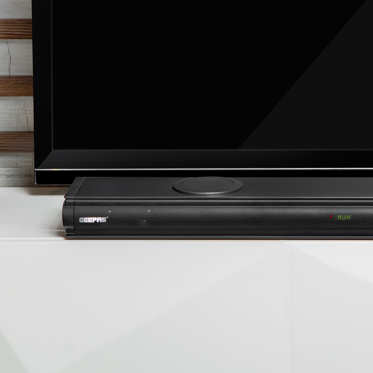 Geepas Portable Sound Bar System, & 3D DSP, GMS11152 | USB/ AUX/ Bluetooth/ HDMI | 2.2CH Portable Sound Bar System, Connect to TV, Mobile, Laptop & More