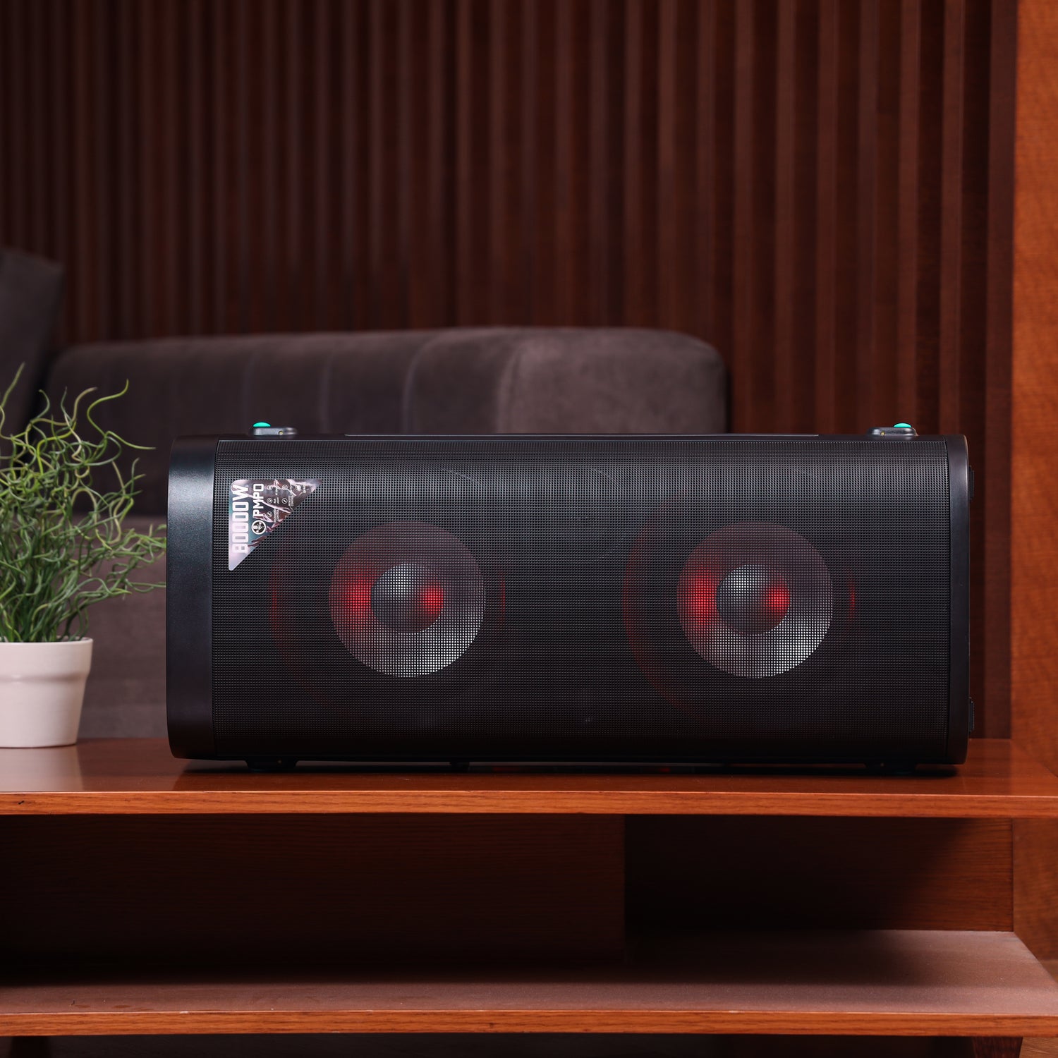 Geepas Rechargeable Professional Speaker- GMS11160N/ RGB Light, USB Input, TF, TWS, FM Radio, UHF Microphone, Bluetooth/ 80000W PMPO Speakers Unit, with Remote Control