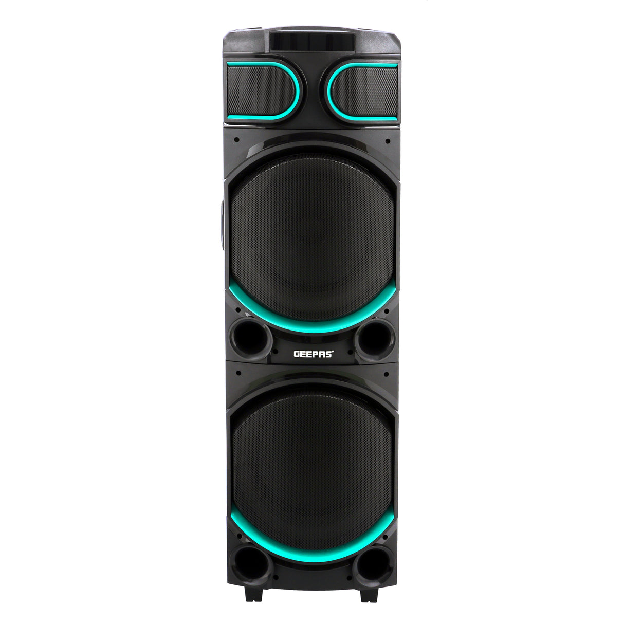 Rechargeable Professional Speaker, LED Lights, GMS11170 | USB/ FM/ TF Card, Bluetooth/ TWS | 12V/7A Lead-Acid Battery | UHF MIC | Remote Control | 80000W PMPO