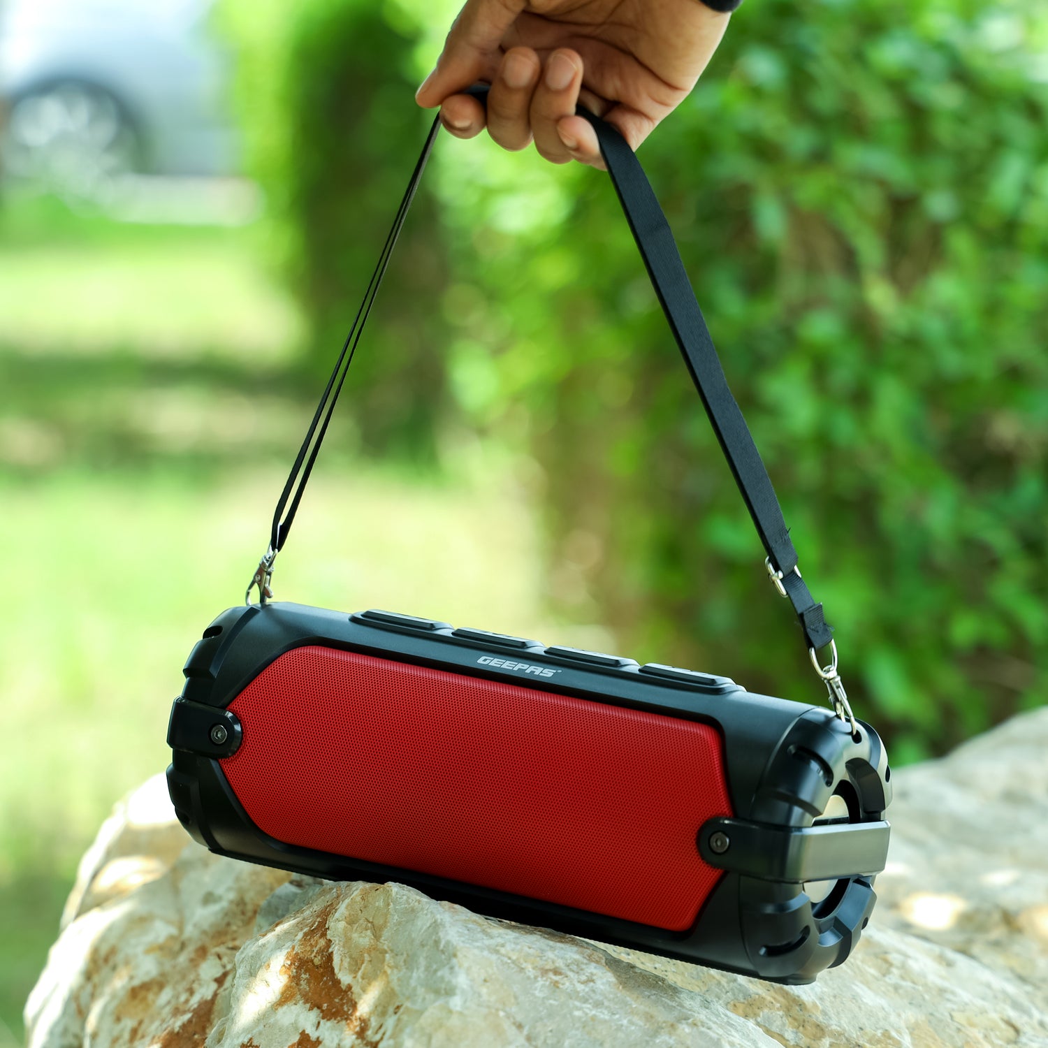 Geepas Rechargeable Bluetooth Speaker, 10m Range, GMS11180N | Portable Wireless Speakers | BT/ TF Card/ AUX/ USB Playback/ TWS Function | For Home, Party, Outdoor