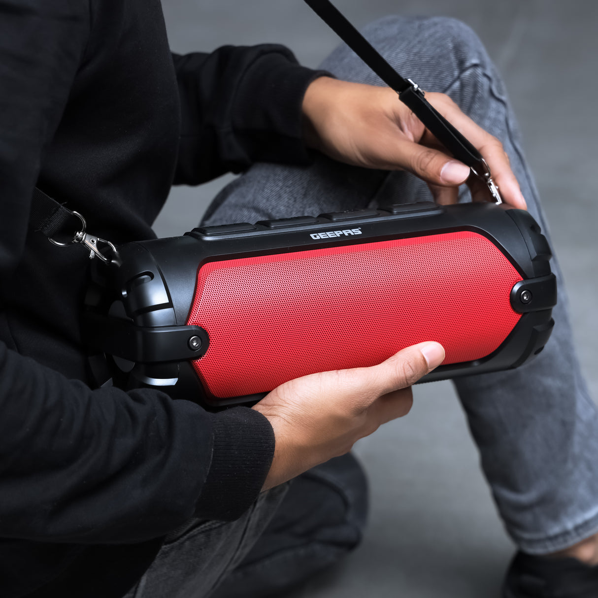 Geepas Rechargeable Bluetooth Speaker, 10m Range, GMS11180N | Portable Wireless Speakers | BT/ TF Card/ AUX/ USB Playback/ TWS Function | For Home, Party, Outdoor