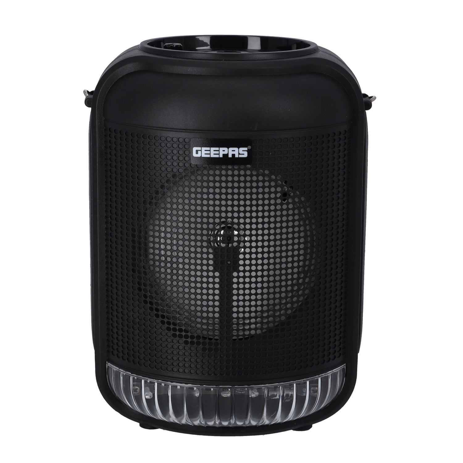 Geepas GMS11186 Rechargeable Portable Speaker | 25000W PMPO| Bluetooth & TWS| 6.5” Woofer| FM/USB/TF/AUX| LED Light| Wireless Mic| 3.7V 1800mAh Battery| 2 Years Warranty