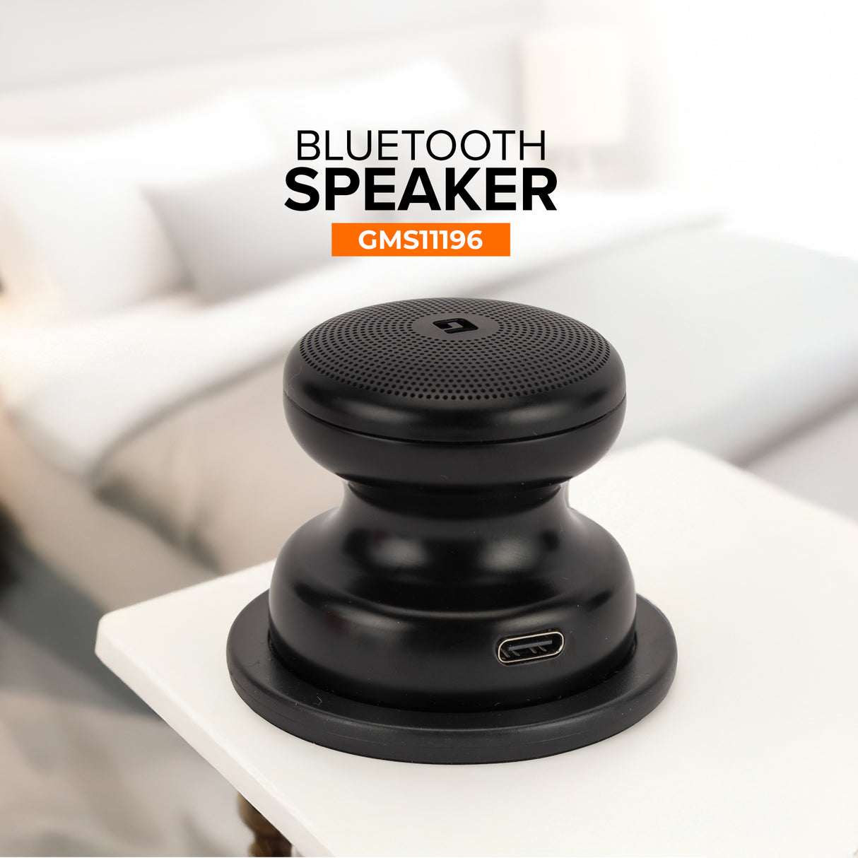 Geepas Waterproof Magnetic Bluetooth Speaker GMS11196 | Compact & Portable, 5Hours Playtime, TWS, IPX7 Waterproof | Ideal for Home, Travel,  Outdoor Etc | 2Year Warranty