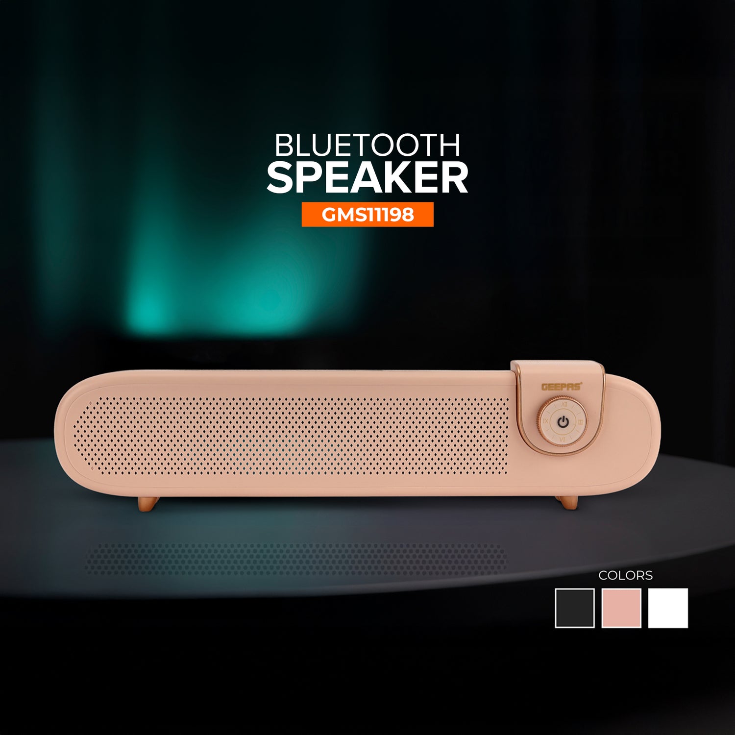 Geepas Bluetooth Speaker- GMS11198/ 6 Hours Playtime, TF, USB, AUX/ Rechargeable Battery, Enhanced Quality, Stereo Surround Sound/ Perfect for Parties/ 2 Years Warranty