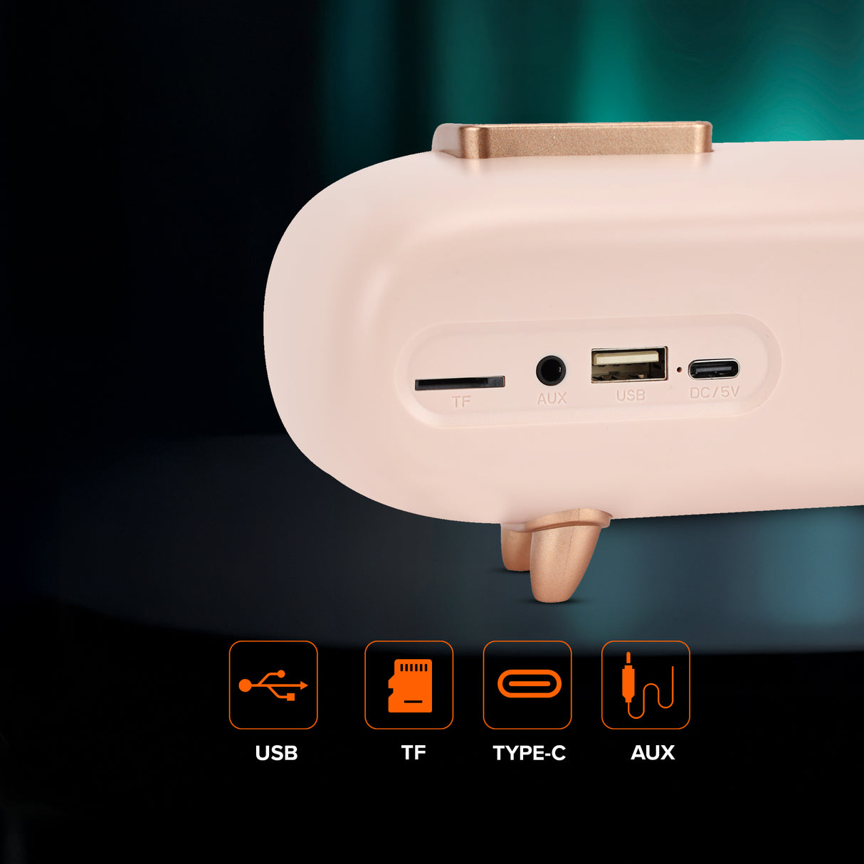 Geepas Bluetooth Speaker- GMS11198/ 6 Hours Playtime, TF, USB, AUX/ Rechargeable Battery, Enhanced Quality, Stereo Surround Sound/ Perfect for Parties/ 2 Years Warranty