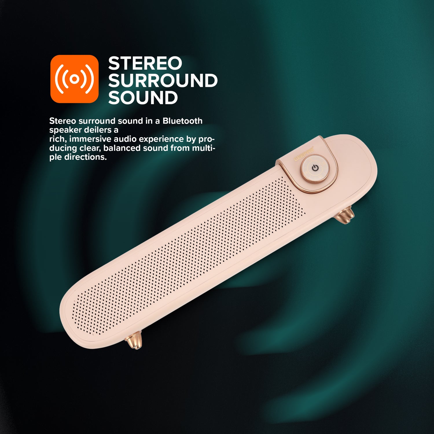 Geepas Bluetooth Speaker- GMS11198/ 6 Hours Playtime, TF, USB, AUX/ Rechargeable Battery, Enhanced Quality, Stereo Surround Sound/ Perfect for Parties/ 2 Years Warranty