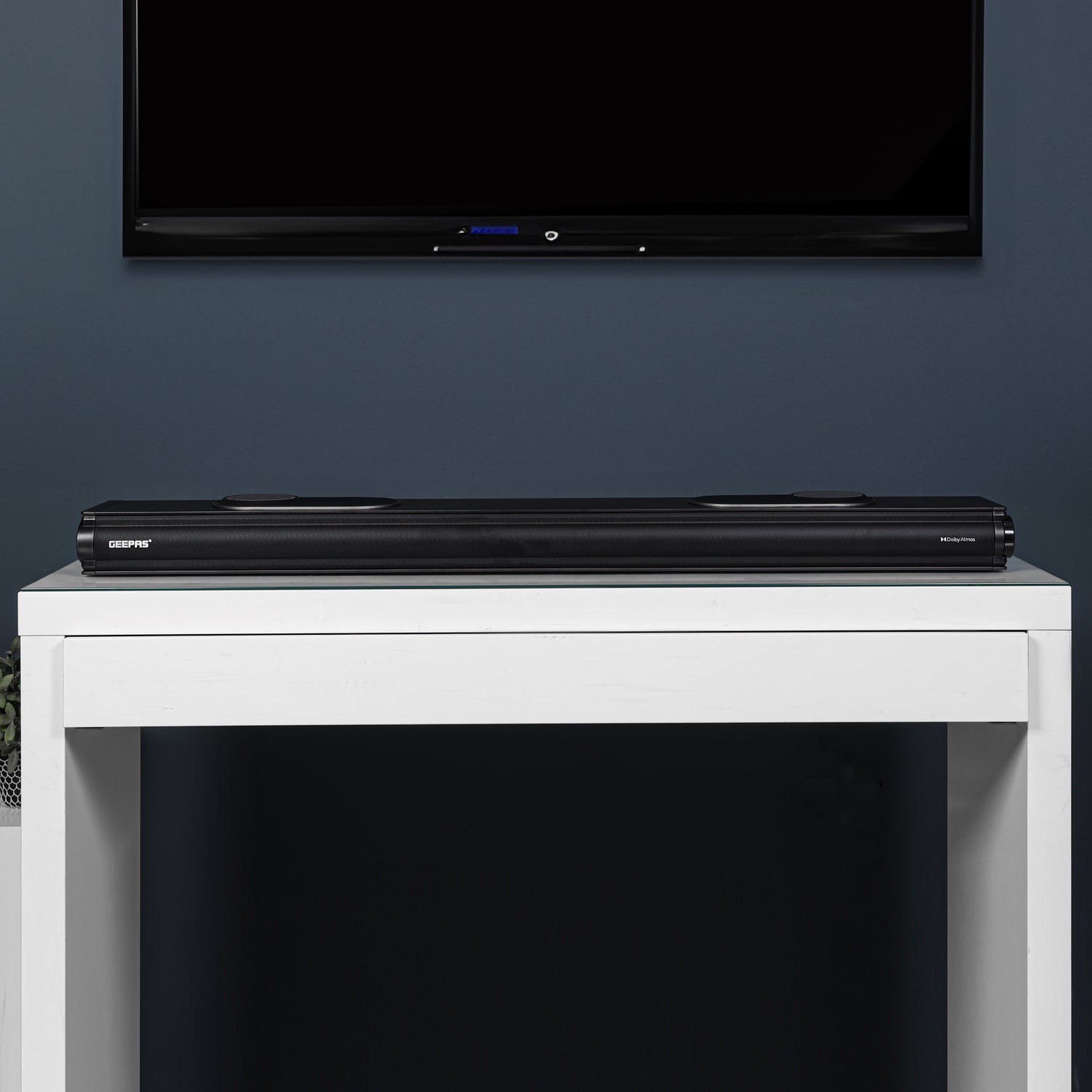 Geepas 3.1.2 CH All-in-One Dolby Atmos Soundbar- GMS8810DTS/ Bluetooth, AUX IN, USB, COAX, with Remote Control and LED Display/ 200W