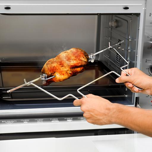 Geepas 120L Multi-Function Oven GO34057 | 2800W Power | Rotisserie & Convection Function| 120 Minutes Timer| 7 Heating Stages| Stainless Steel Design| 2 Years Warranty