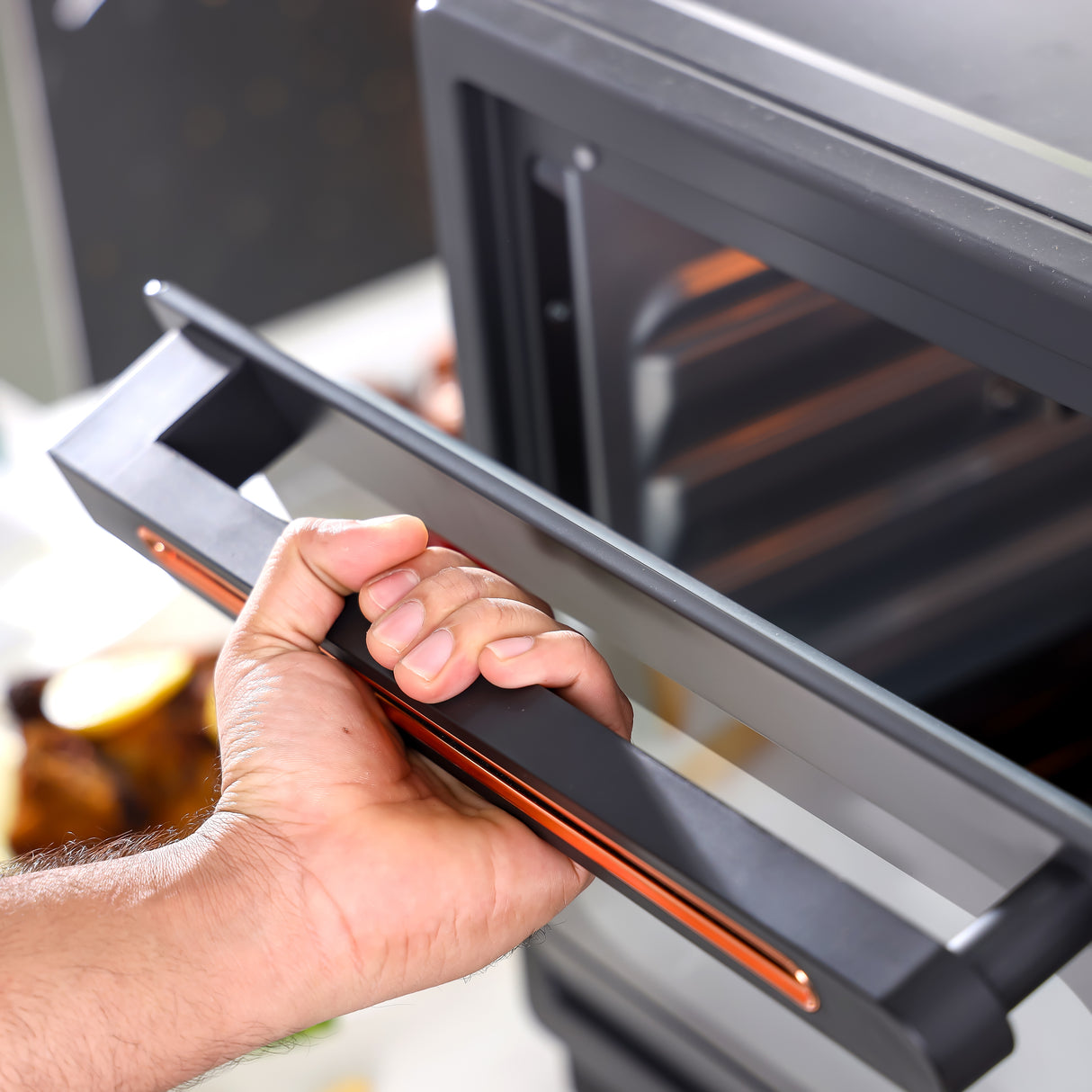 Geepas Electric Oven-GO34060  with Rotisserie & Convection | 58L Capacity|  Double Glass Door|  60-Min Timer|  Adjustable Temperature |  2100W Power |  2-Year Warranty