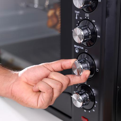 Geepas Electric Oven 60L with Rotisserie & Convection GO4401 | 2200W |60 Minute Timer| Adjustable Temperature | Multi-Cooking Functions| | Durable Body| 2 Years Warranty