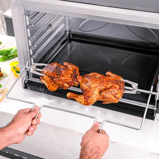 Geepas Electric Oven GO4402N | 80L Capacity | 2400W Power| Rotisserie & Convection Function| 4 Heating Stages| Adjustable Temperature Control | 2 Years Warranty