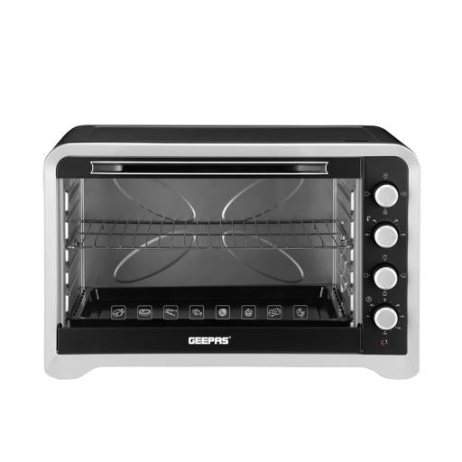 Geepas Electric Oven GO4402N | 80L Capacity | 2400W Power| Rotisserie & Convection Function| 4 Heating Stages| Adjustable Temperature Control | 2 Years Warranty