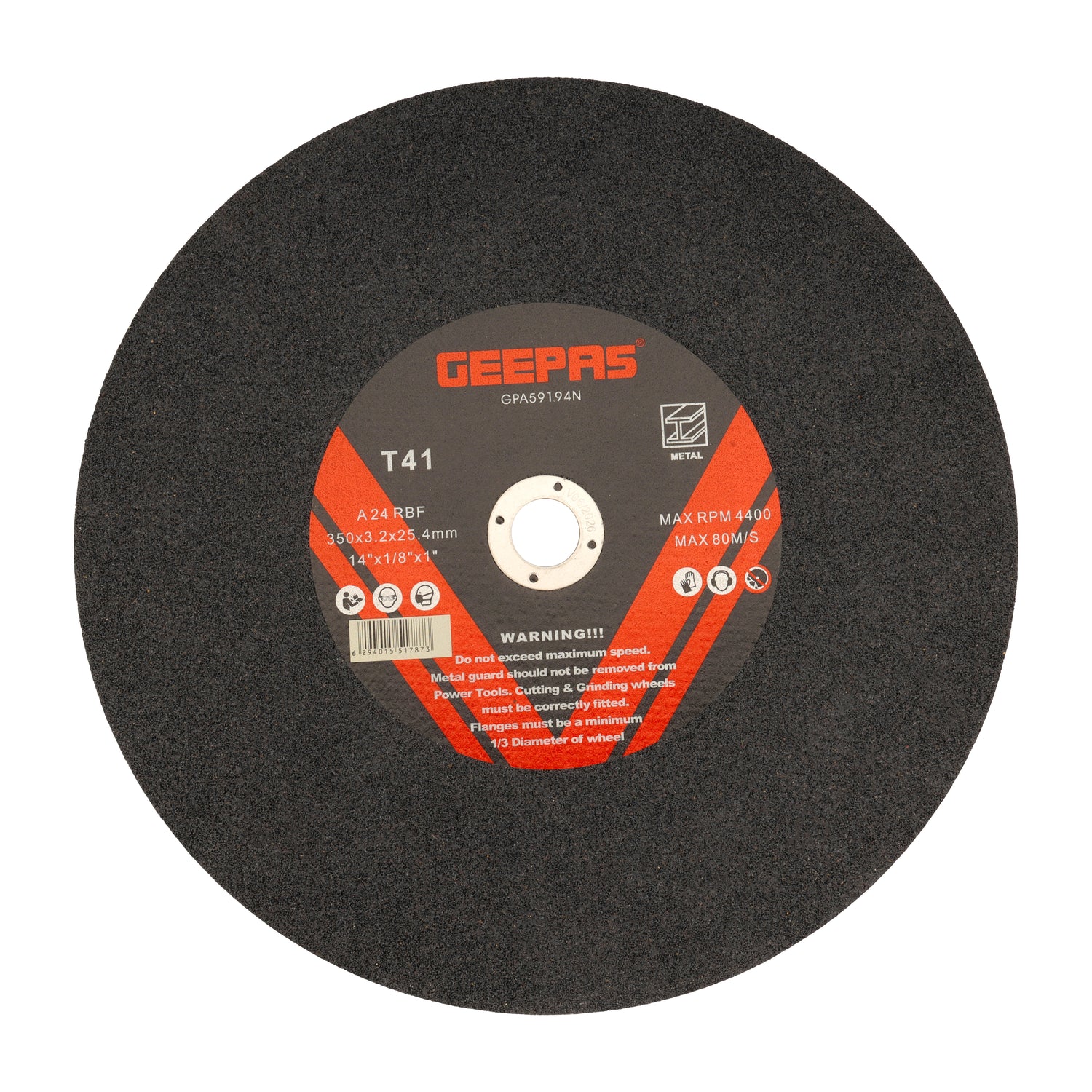 Professional Metal Cutting Disc 355 MM - Fits all 14" Choppers